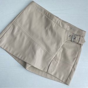 Bershka faux leather Skort with buckle